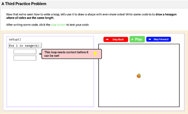 Scaffolded coding practice with fill-in-the-blank tasks