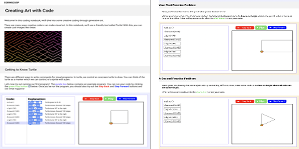 Click-through prototype screens