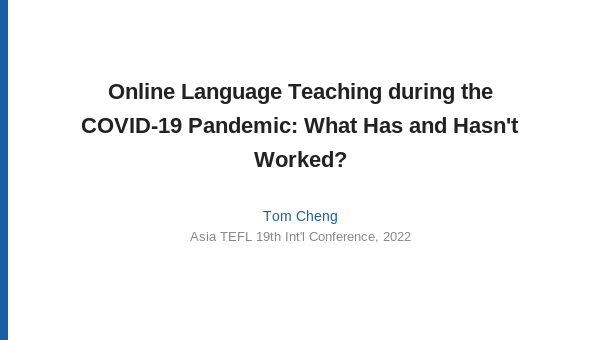 Slide: Online Language Teaching during COVID-19